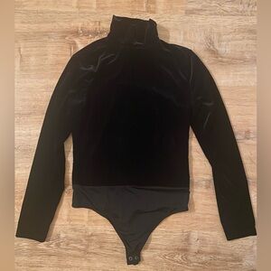 Express Black Velvet Bodysuit
